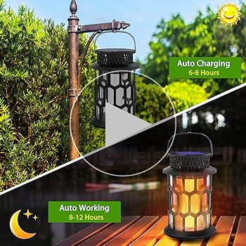 ストーブ EcoSmart Fire Lantern Outdoor Amazon.com: TomCare Solar Lights Flickering Flame Upgraded